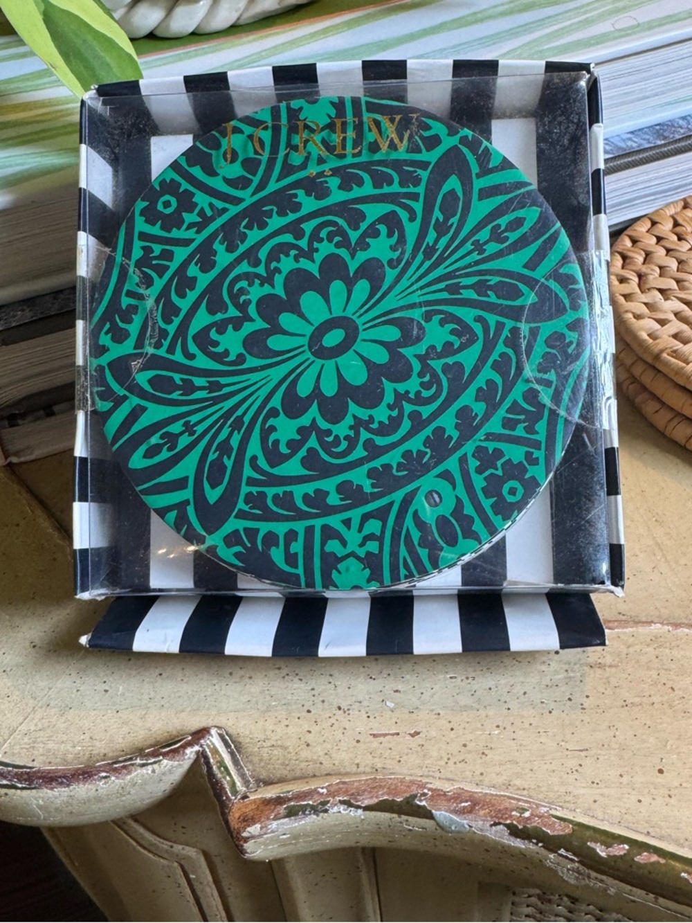 J. Crew Set of 6 Coasters New in Box